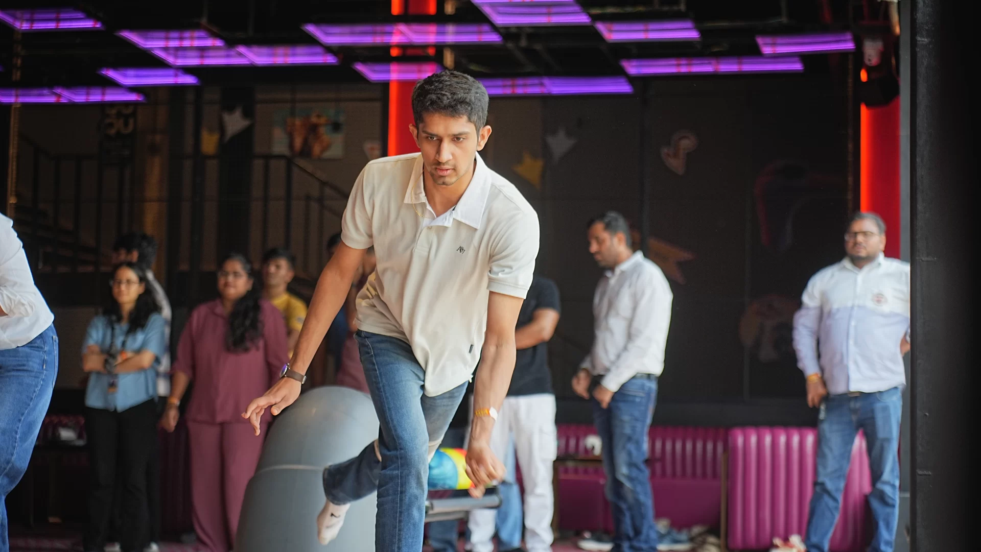 gaming zone with bowling and laser tag